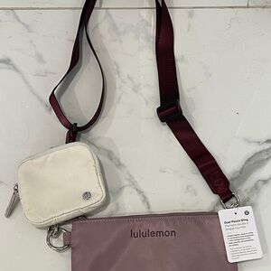 lululemon athletica Crossbody Bag in Cream and Burgundy